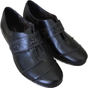 NWOT AETREX Black Leather Comfort Shoes - Sz 7.5W
